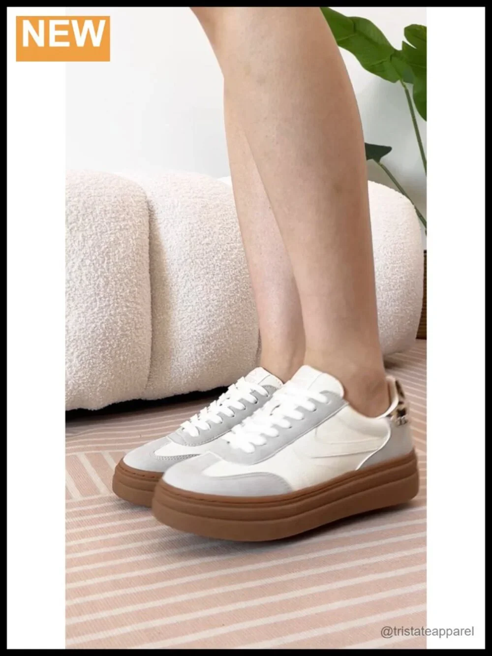 Platform Sneakers with Memory Foam Insole, Breathable & Lightweight